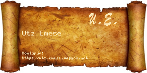 Utz Emese névjegykártya