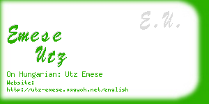 emese utz business card